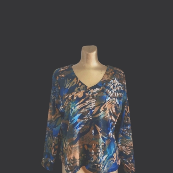 NWOT TanJay Women's Multi Colored Lightweight Shirt Size L - Picture 2 of 5